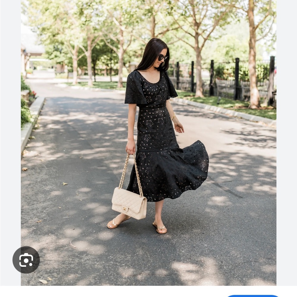 Rebecca Taylor Black Midi Dress